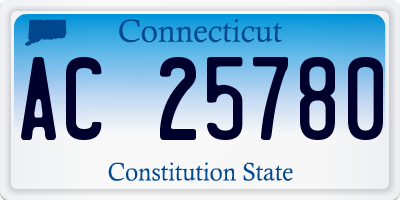 CT license plate AC25780