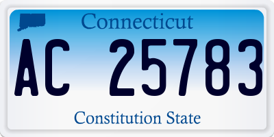 CT license plate AC25783