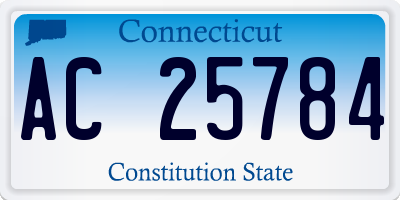 CT license plate AC25784