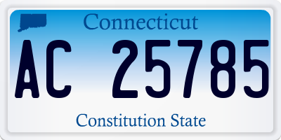 CT license plate AC25785