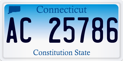 CT license plate AC25786