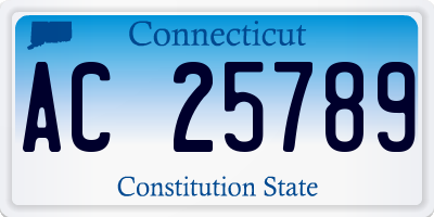 CT license plate AC25789