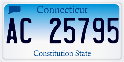 CT license plate AC25795