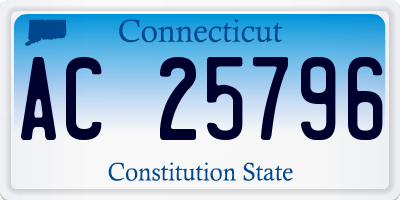 CT license plate AC25796