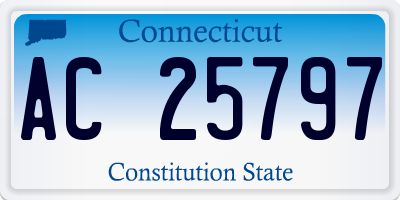 CT license plate AC25797