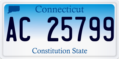 CT license plate AC25799