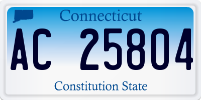 CT license plate AC25804