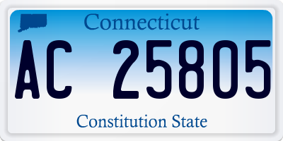 CT license plate AC25805