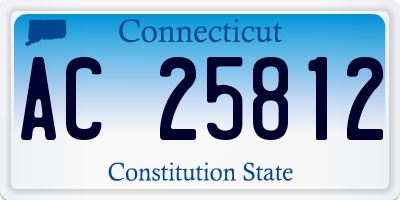 CT license plate AC25812