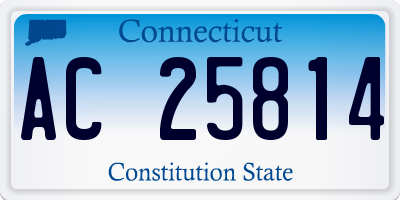 CT license plate AC25814