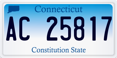 CT license plate AC25817