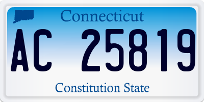 CT license plate AC25819