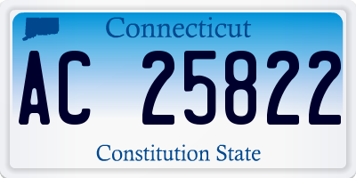 CT license plate AC25822