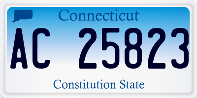 CT license plate AC25823
