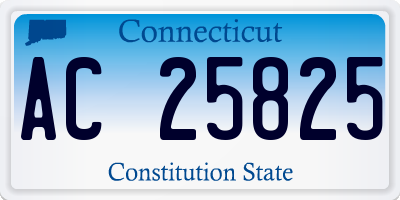 CT license plate AC25825