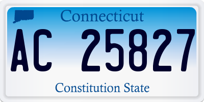 CT license plate AC25827