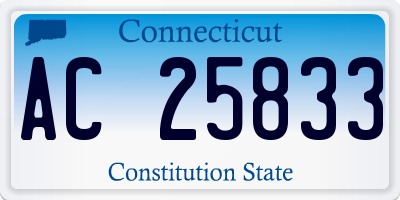 CT license plate AC25833