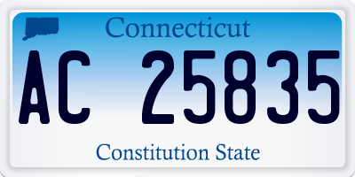 CT license plate AC25835