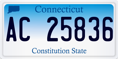 CT license plate AC25836