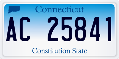 CT license plate AC25841