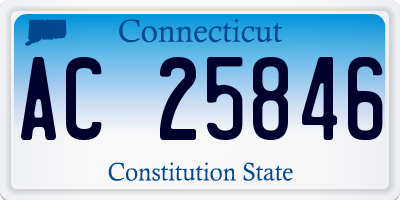 CT license plate AC25846