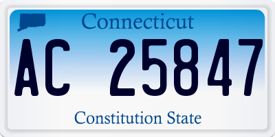 CT license plate AC25847