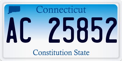 CT license plate AC25852