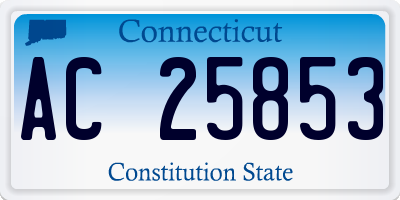 CT license plate AC25853