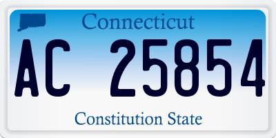 CT license plate AC25854