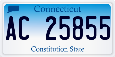 CT license plate AC25855