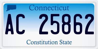 CT license plate AC25862