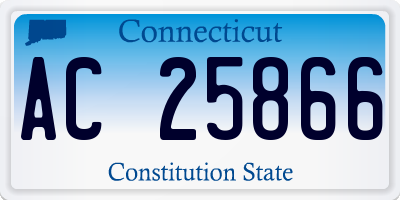 CT license plate AC25866
