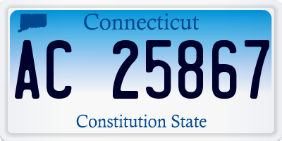 CT license plate AC25867