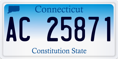 CT license plate AC25871
