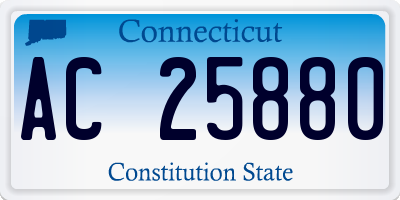 CT license plate AC25880