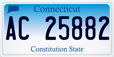 CT license plate AC25882