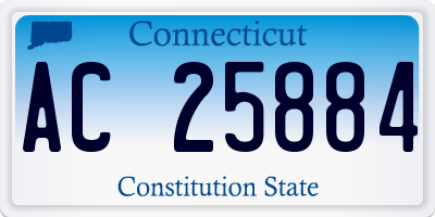 CT license plate AC25884