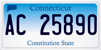 CT license plate AC25890