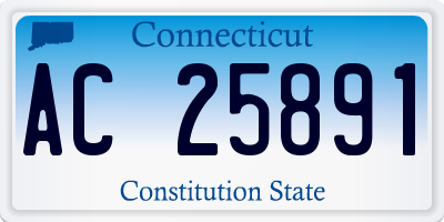 CT license plate AC25891