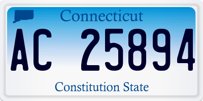 CT license plate AC25894