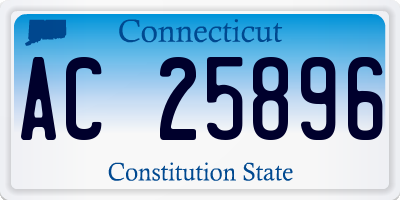 CT license plate AC25896