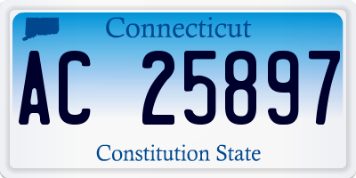 CT license plate AC25897