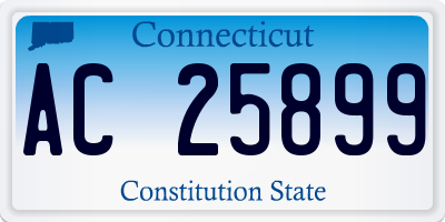CT license plate AC25899