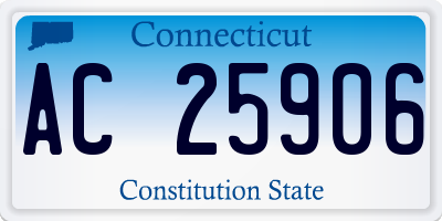 CT license plate AC25906