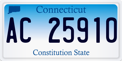 CT license plate AC25910