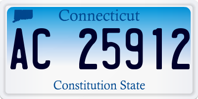 CT license plate AC25912