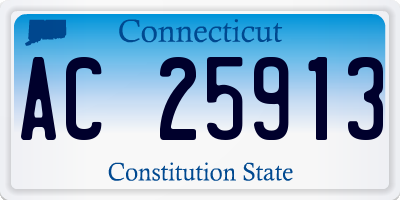 CT license plate AC25913