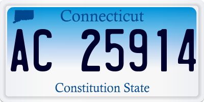 CT license plate AC25914