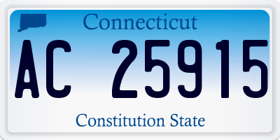 CT license plate AC25915