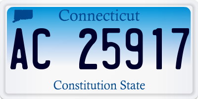 CT license plate AC25917